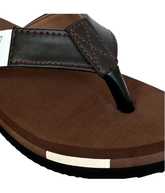 GRASS WALK Brown Mens Slide Flip Flop - None