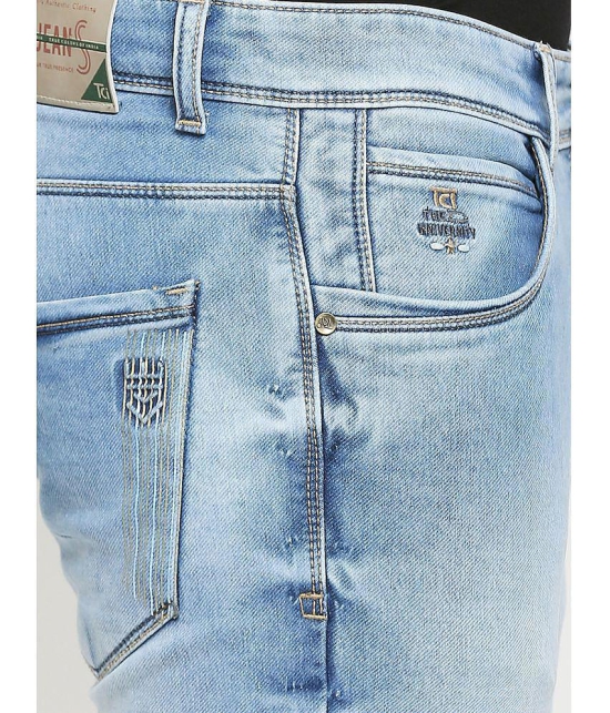 TCI True Colors Of India Slim Fit Washed Mens Jeans - Light Blue ( Pack of 1 ) - None