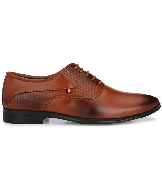 Leeport - Tan Mens Oxford Formal Shoes - None