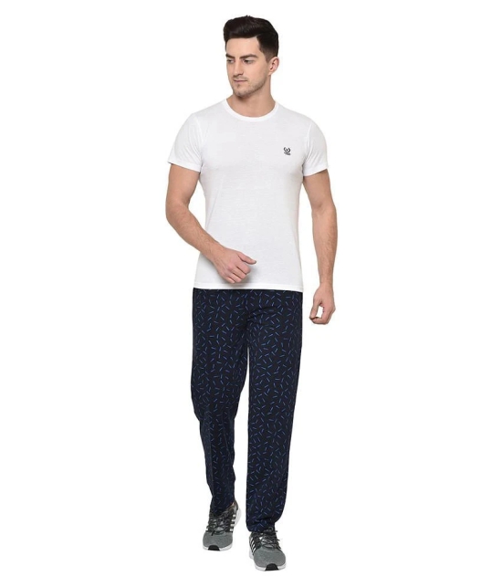 Vimal Jonney Blue Cotton Blend Trackpants - XL