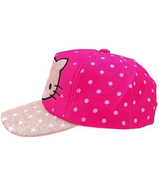 Zacharias Unisex Kids Cotton Cap kc-23 (Dark Pink_1-5 Years) (Pack of 1) - None