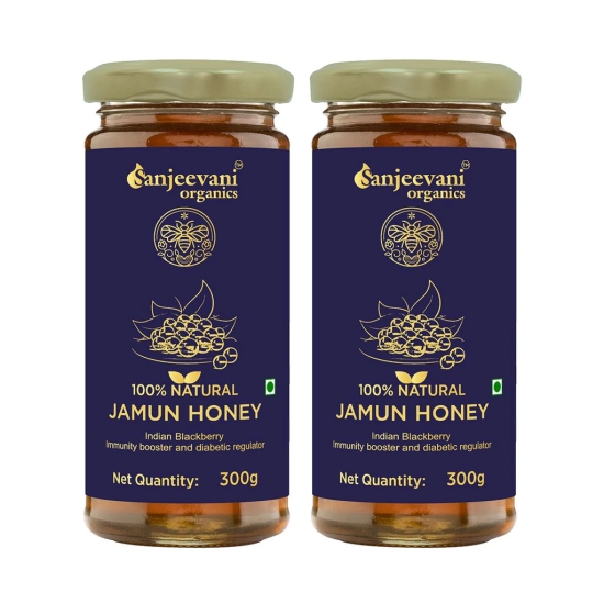 Sanjeevani  100% Natural Jamun Honey – 300g (Pack Of 2), Jamun Sahad, Pure Natural Honey Pack of 2