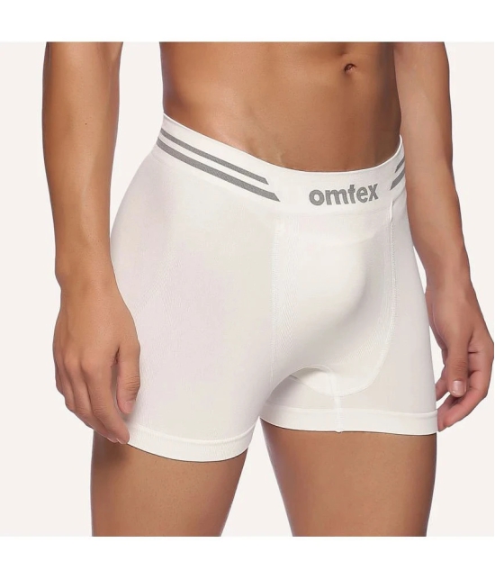 Omtex Nylon Mens Trunks ( White ) - None