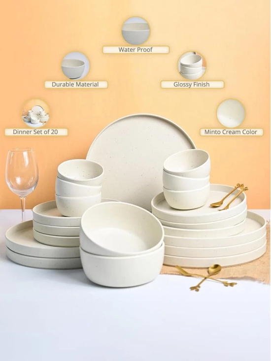 MARKET99 Minto Cream Sparkle Dinner Set