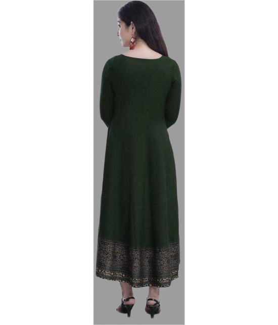 SIPET - Green Rayon Womens Anarkali Kurti ( Pack of 1 ) - None