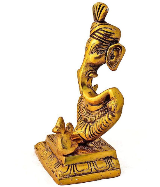 VARKAUS - Brass Lord Ganesha Idol ( 14 cm )