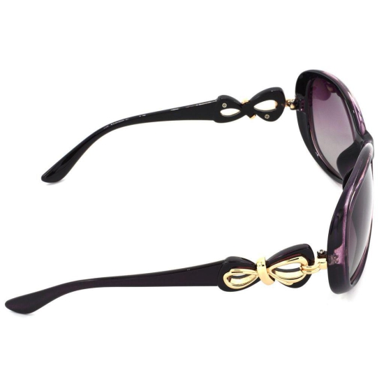 Hrinkar Pink Rectangular Glasses Violet Frame Best Polarized Goggles for Women - HRS443-PRPL-PNK