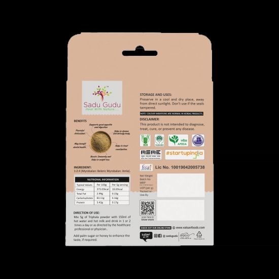 Vattam Triphala Powder, 100 Gm