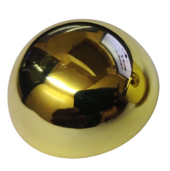 RiseOm Half Round Dome Cap made of brass 30mm diameter-GoldYellow / 10