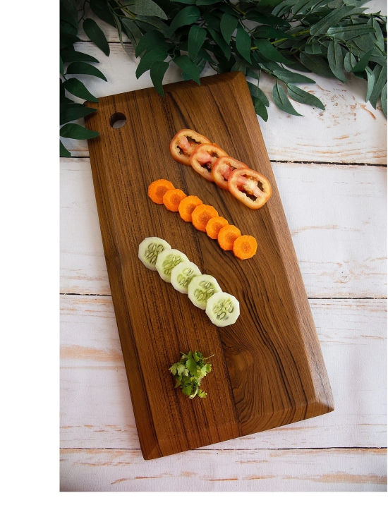 Long Sleek Teakwood Platter Brown