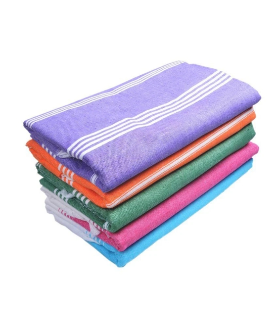 Sathiyas Set of 5 Cotton Bath Towel - Multi Color