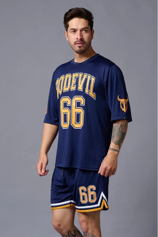 Go Devil 66 Printed Polyester Navy Co-ord Set for Men 5XL