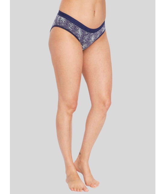 ILRASO - Navy Blue Cotton Printed Women's Briefs ( Pack of 1 ) - None