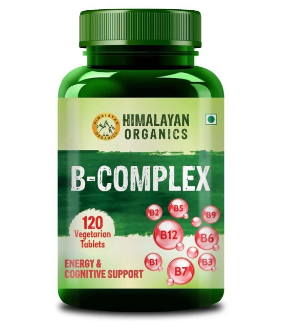 Himalayan Organics Vitamin B Complex with 100% RDA B1, B2, B3, B5, B6, B7, B9 & B12 120 Tablet