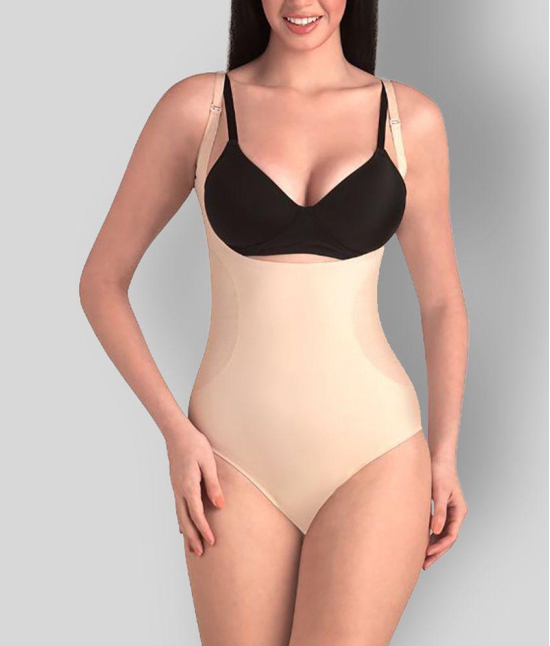 Swee - Beige Nylon Womens Shapewear ( Pack of 1 ) - 2XL