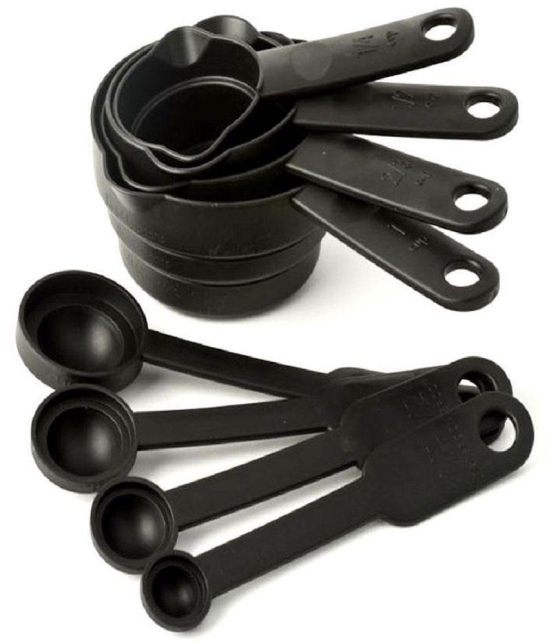 GEEO - Virgin Plastic Measuring Cups & Spoons Set ( Pack of 8 )