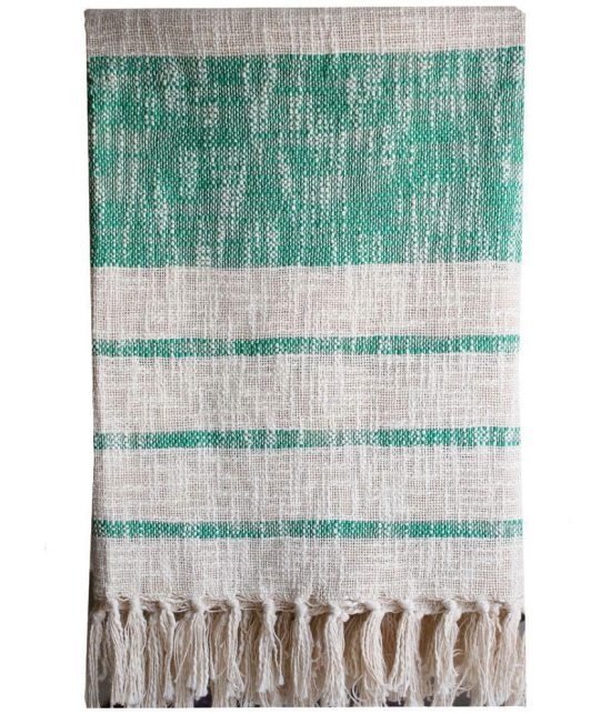 HUGS N RUGS - 3 Seater Cotton Throw ( Pack of 1 ) - Sea Green