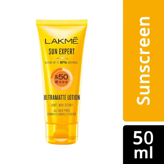 Lakme 9To5 Sun Expert Super Matte Sunscreen Lotion SPF 50 PA++ 50 ml, Skin Perfect Collection