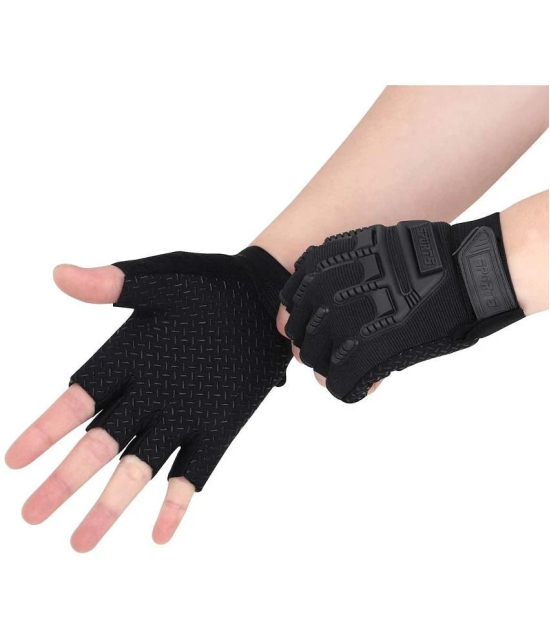 ZAYSOO Black Nylon Mens Biker Gloves ( Pack of 1 ) - Black