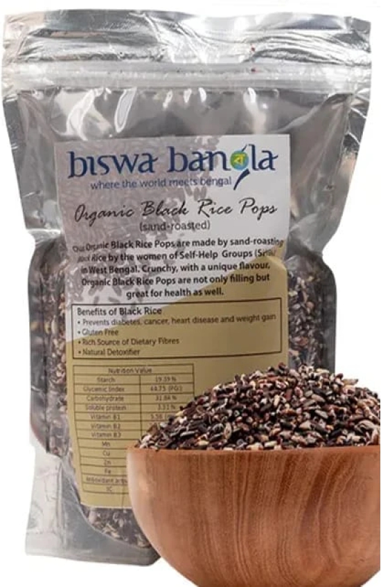 Organic Black Muri / Rice Pops - Pack of 2 (200g each)