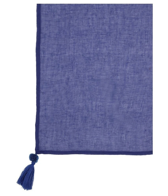 Anekaant Blue Solid Cotton Scarves