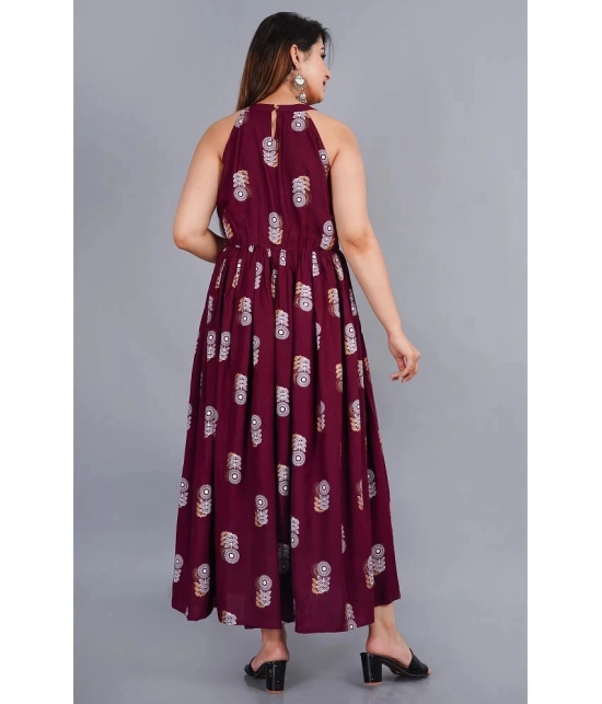 SIPET - Maroon Rayon Womens Anarkali Kurti ( Pack of 1 ) - None