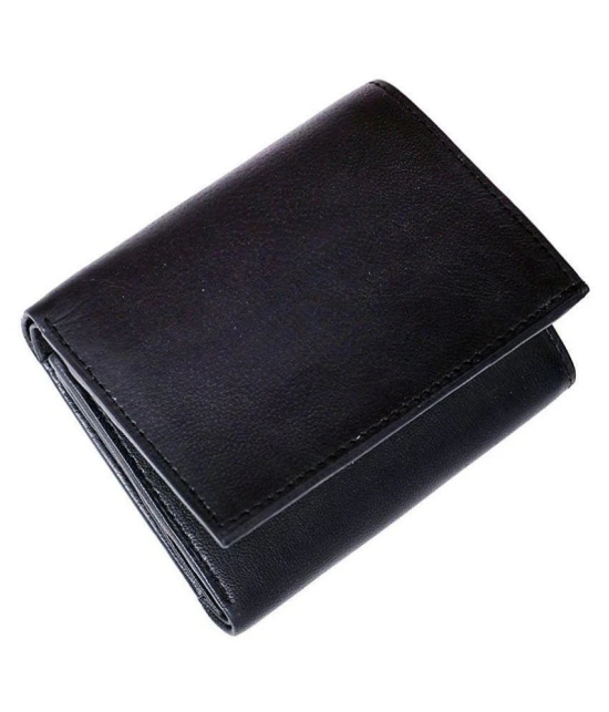 samtroh PU Black Casual Short Wallet - Black