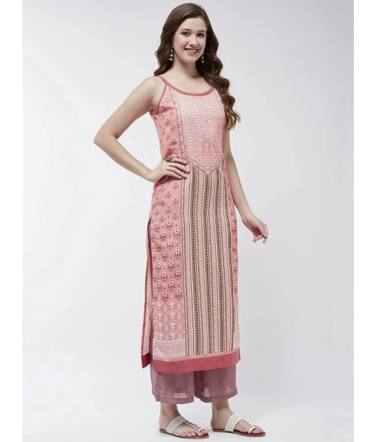 Pannkh - Pink Viscose Womens Straight Kurti ( Pack of 1 ) - None