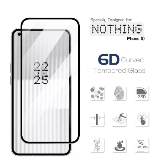 Valueactive Edge To Edge 6D Tempered Glass Screen Protector for Nothing Phone 1