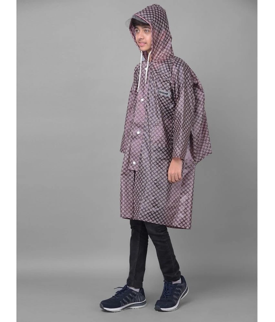 Dollar Rainguard Kids PVC Full Sleeve Solid Raincoat With Adjustable Hood and Pocket - None