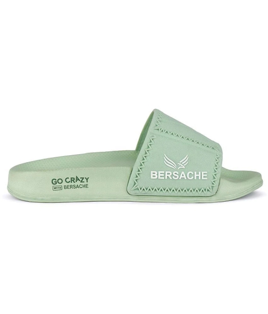 Bersache Green Mens Slide Flip Flop - None