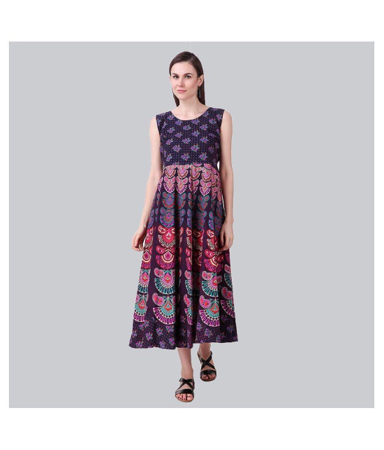 Rangun Cotton Multi Color A- line Dress - S-XL