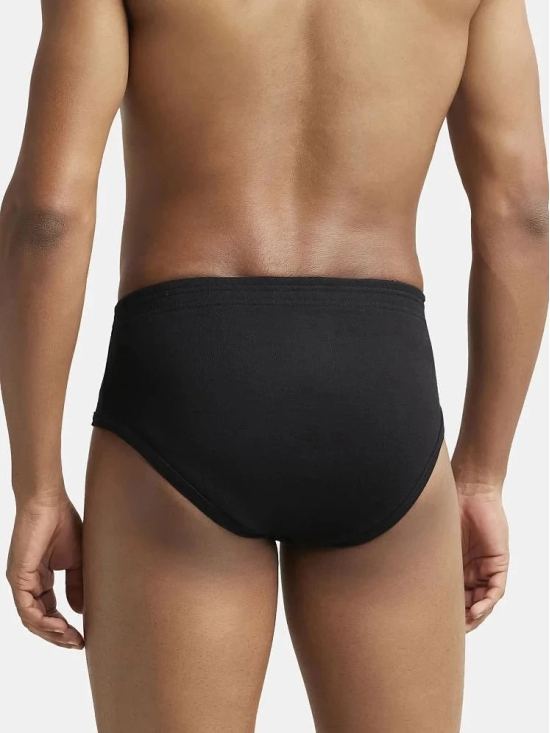 Jockey 1009 Men Super Combed Cotton Rib Solid Brief - Black (Pack of 2) - None