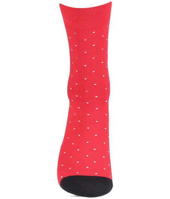 Bonjour - Red Cotton Mens Full Length Socks ( Pack of 1 ) - Red