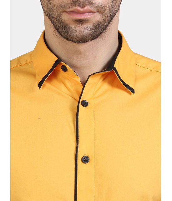 Life Roads - Yellow Cotton Slim Fit Men's Casual Shirt ( Pack of 1 ) - None