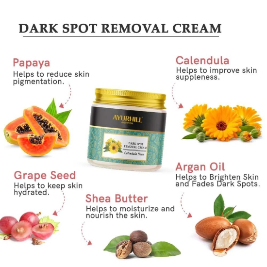 Ayurhill  Ayurvedic Dark Spot Removal Face Cream (75 Gms) Dark Spot Corrector for Women & Men