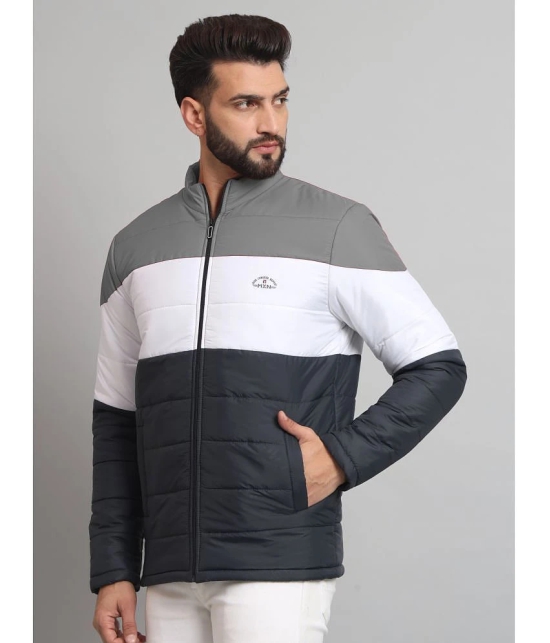 MXN Polyester Mens Quilted & Bomber Jacket - Grey ( Pack of 1 ) - None