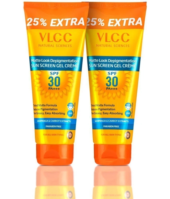 VLCC Matte Look SPF 30 PA ++ Sunscreen Gel Cream, 100 g with 25 g Extra (Pack of 2)