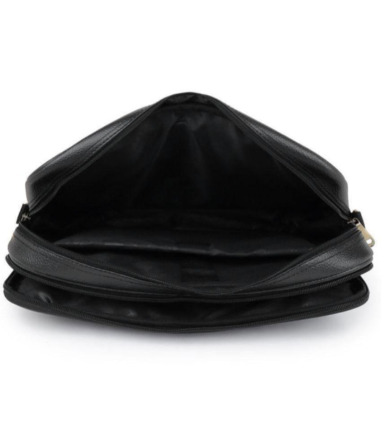 Da Tasche Black Synthetic Leather Office Bag - Black