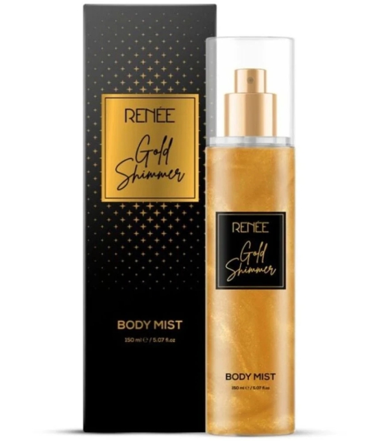 Renee Gold Shimmer Body Mist, Shimmering Effect with Long Lasting Premium Fragrance Body Mist, 150Ml