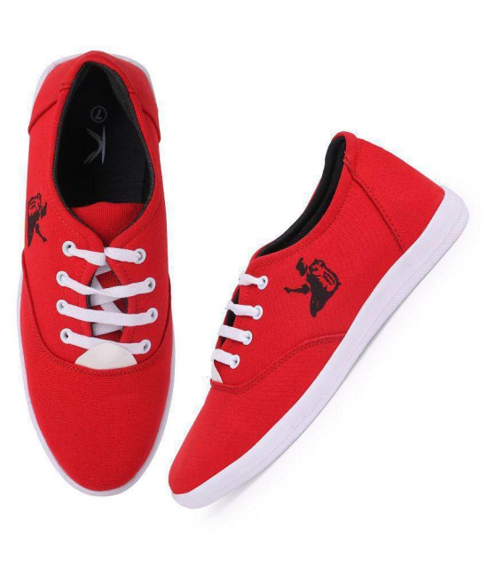 Kzaara Lifestyle Red Casual Shoes - 7