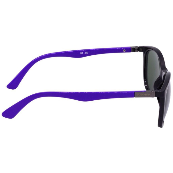 Hrinkar Green Cat-eye Sunglasses Brands Black, Violet Frame Goggles for Women - HRS-BT-06-BK-VLT-GRN