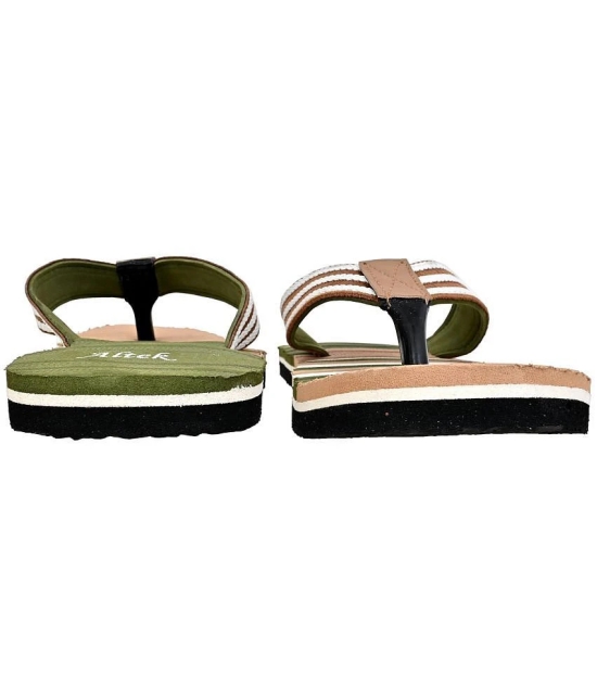 Altek - Beige Mens Thong Flip Flop - None