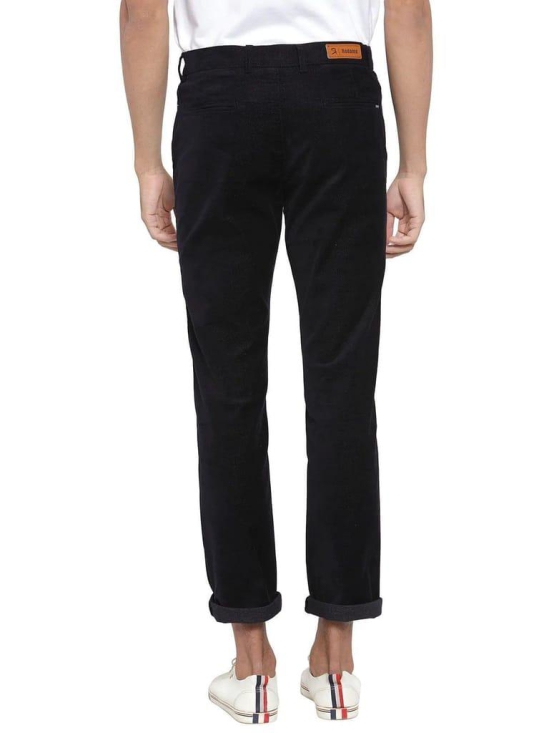 Rodamo  Men Navy Blue Corduroy Trousers