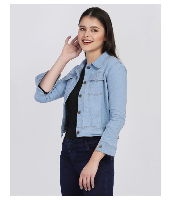 BuyNewTrend Denim Blue Jackets Single - L