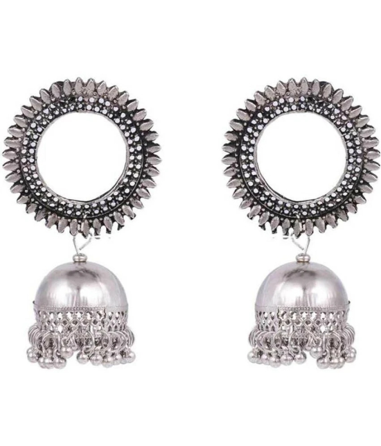 Samridhi DC Silver Jhumki Earrings ( Pack of 1 ) - Silver