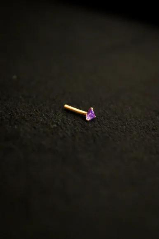 Aanandita Purple AD Nose pin