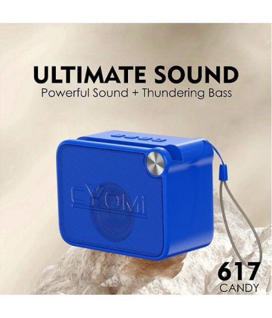 CYOMI CY_617Candy_Blue 5 W Bluetooth Speaker Bluetooth V 5.1 with SD card Slot,USB Playback Time 6 hrs Blue - Blue