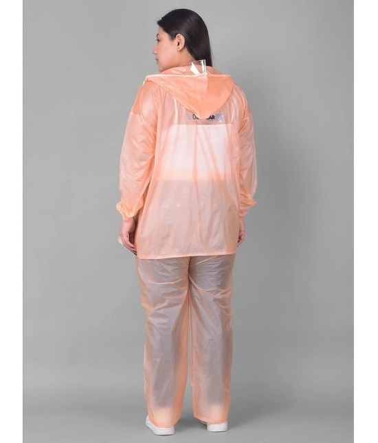 Dollar Polyester Raincoat Set - Orange - None