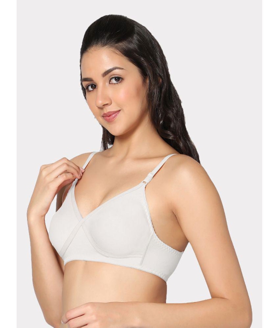 IN CARE LINGERIE - White Cotton Non Padded Women's T-Shirt Bra ( Pack of 1 ) - None